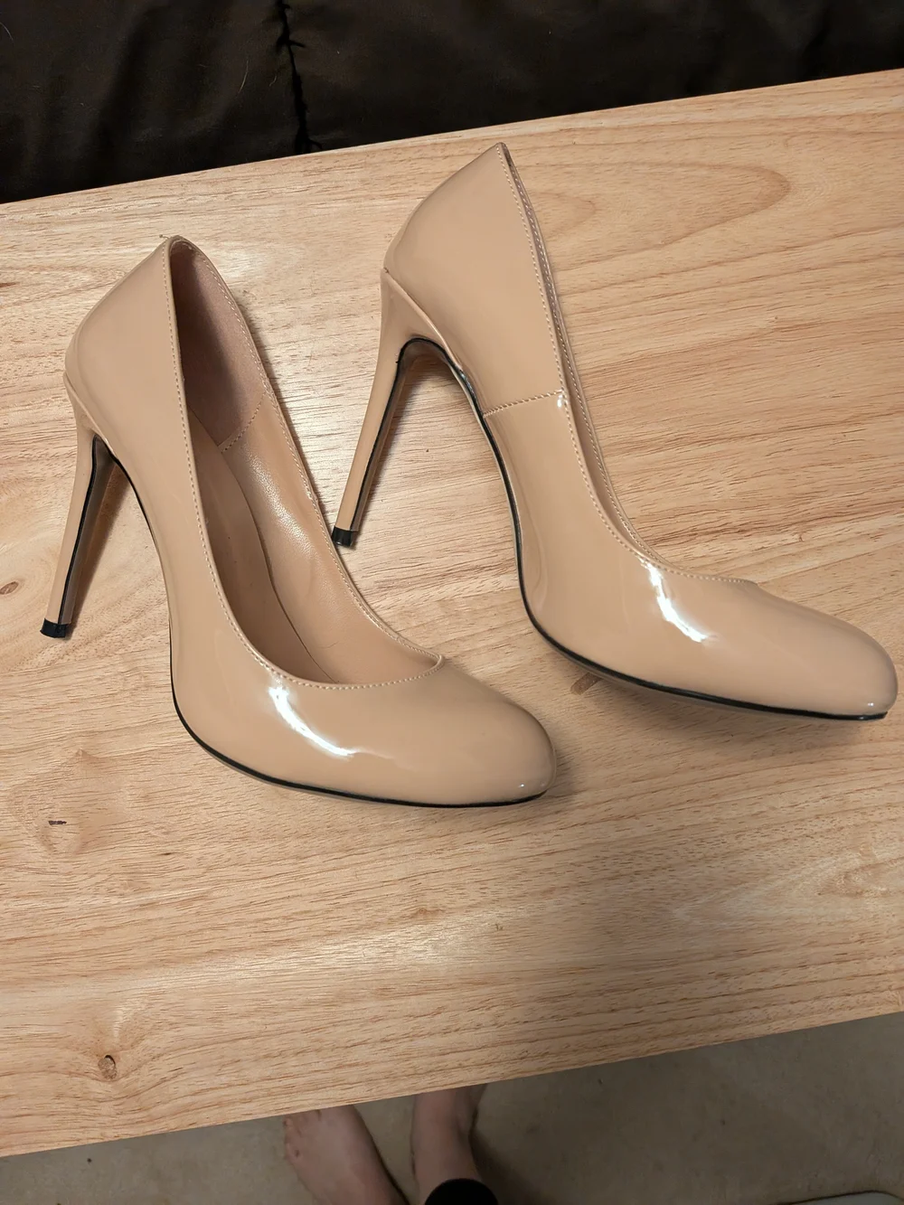 Classic Nude Patent High Heel Pumps